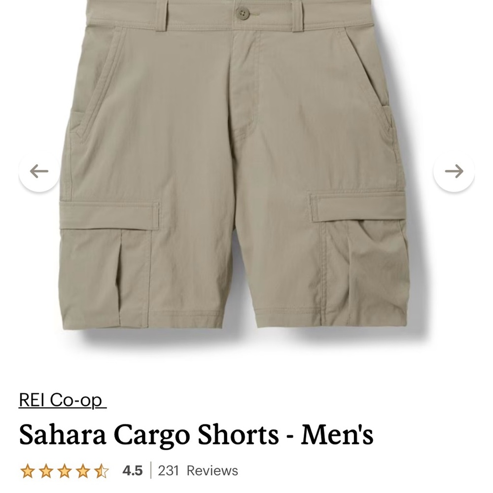 REI Men's Cargo Shorts - Khaki